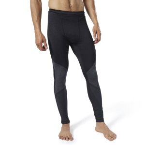 Reebok Thermowarm Jacquard Tights Herren - Schwarz - DE 671-JDF